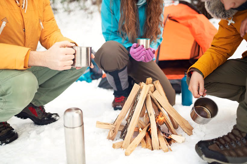 a group of friends on a camp vacation