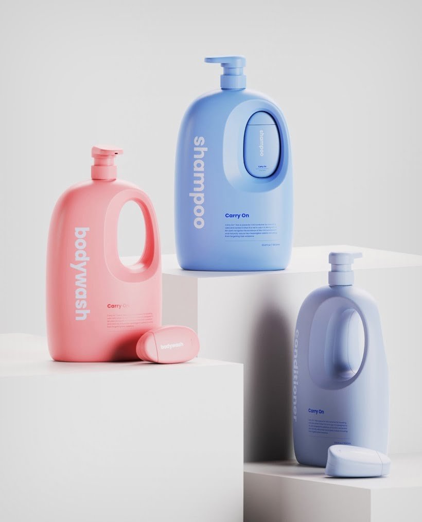 HDPE bottle with handle