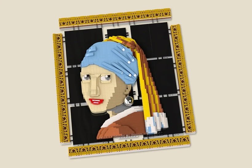 a canva of a lego art