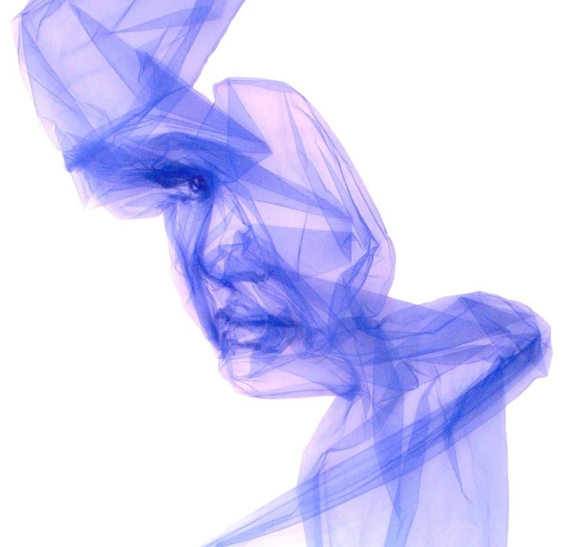 sculpture made from tulle