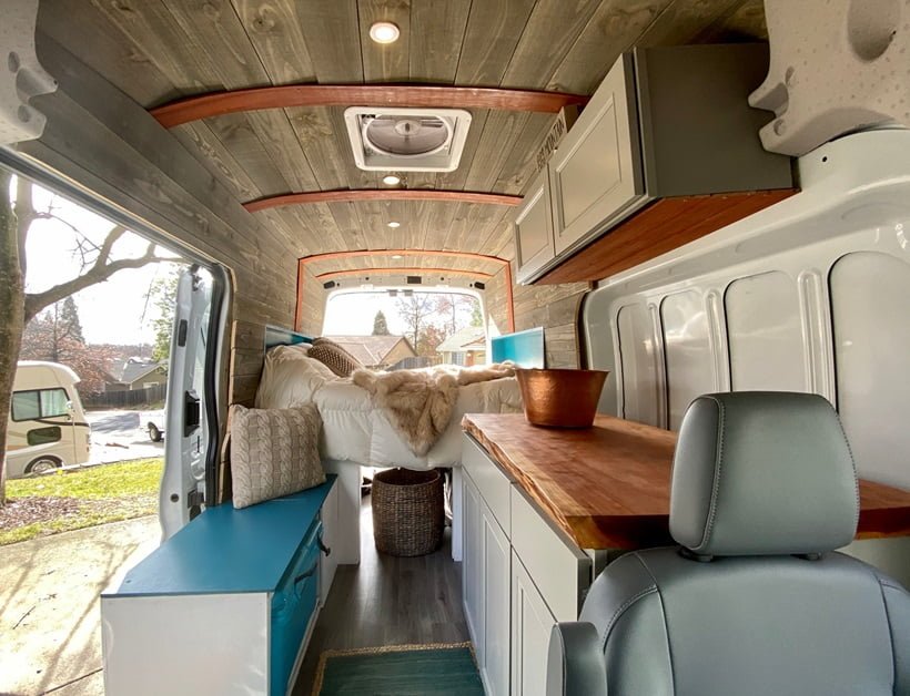 inside of a campervan