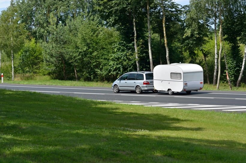 a caravan setting road