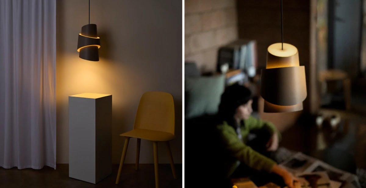 Croissant pendant light