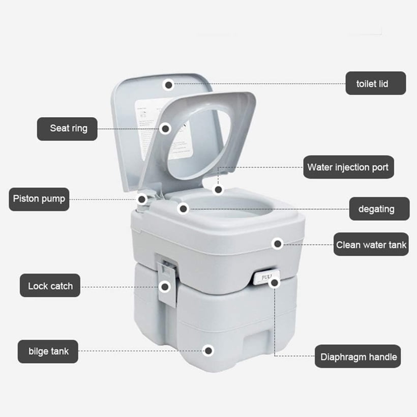 flushable camping toilet