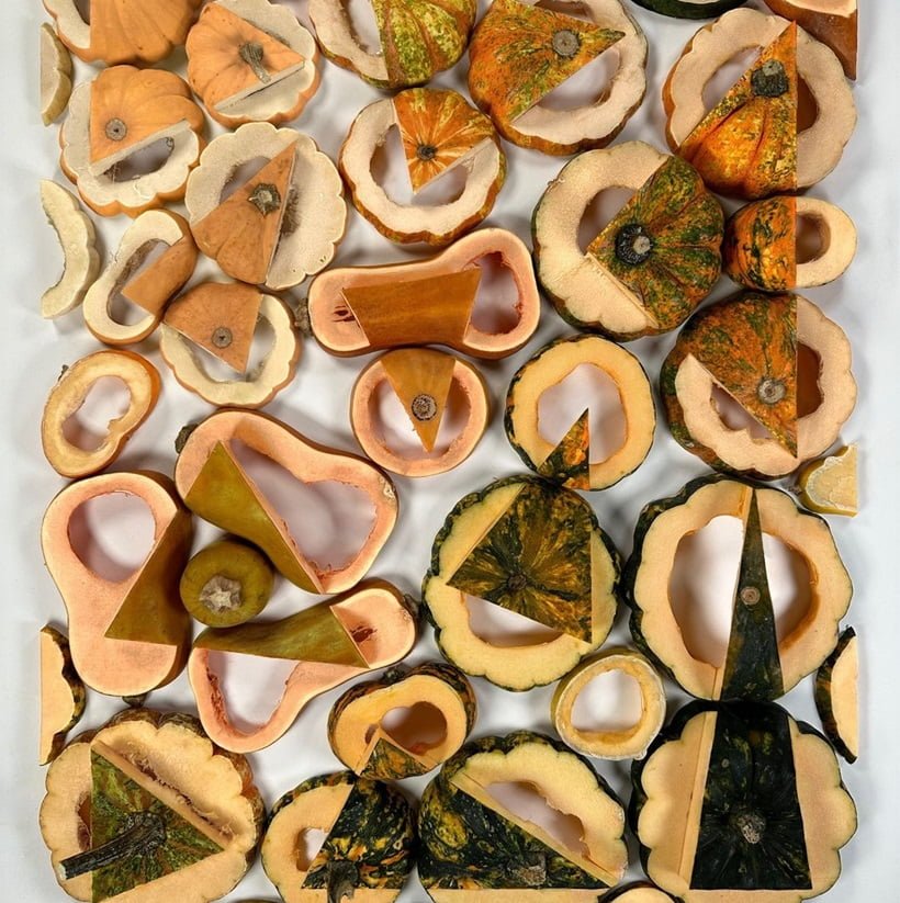 Gourd Angles made with pumpkins