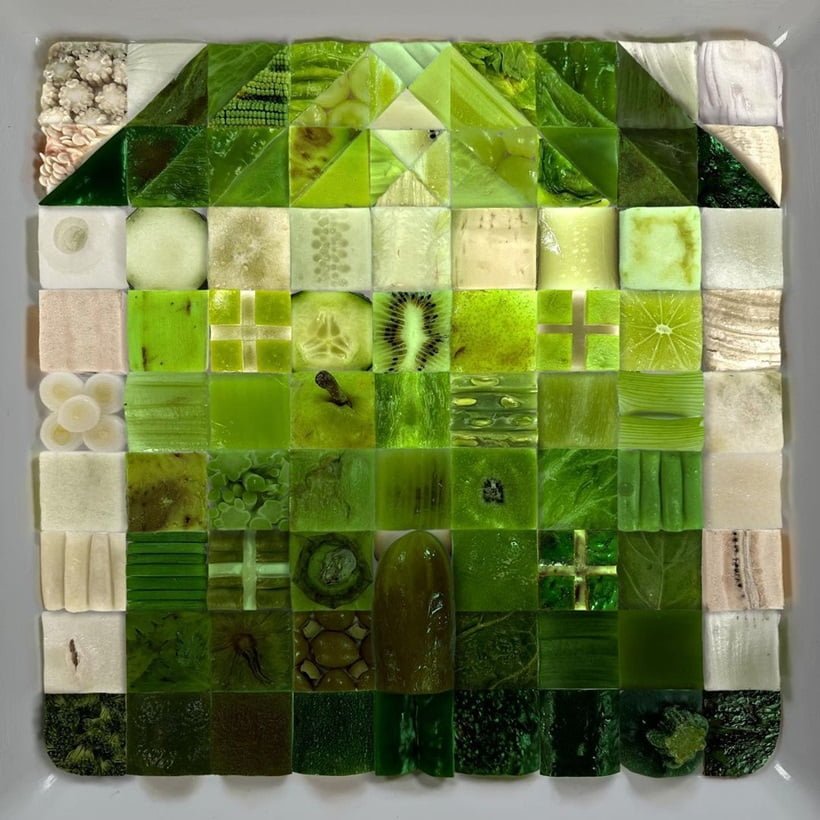 a design made from cucumber