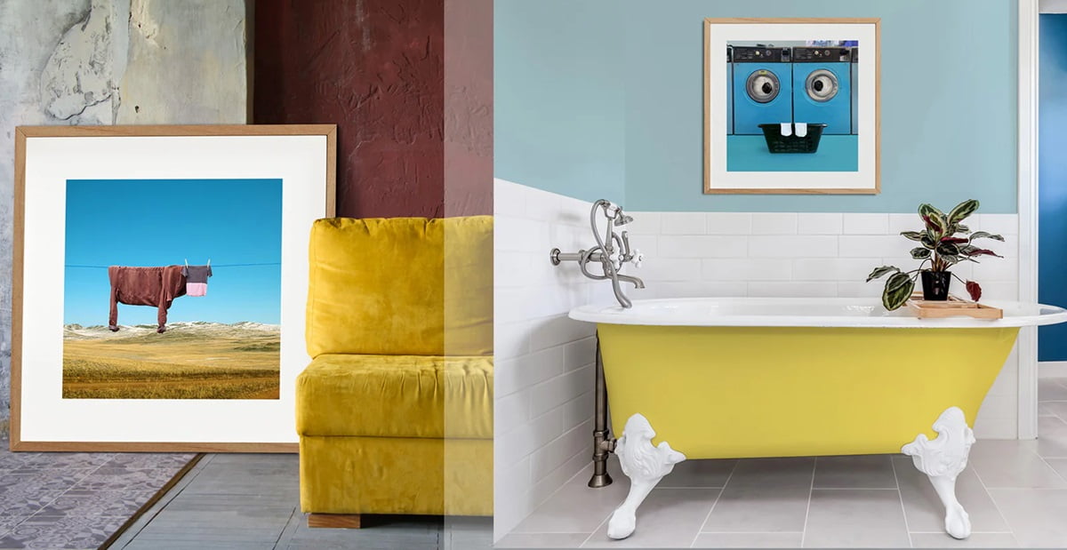 Helga Stentzel clothesline art including bears, cows, camels, or zebras, showcase the artist’s ability to transform objects into creatures.