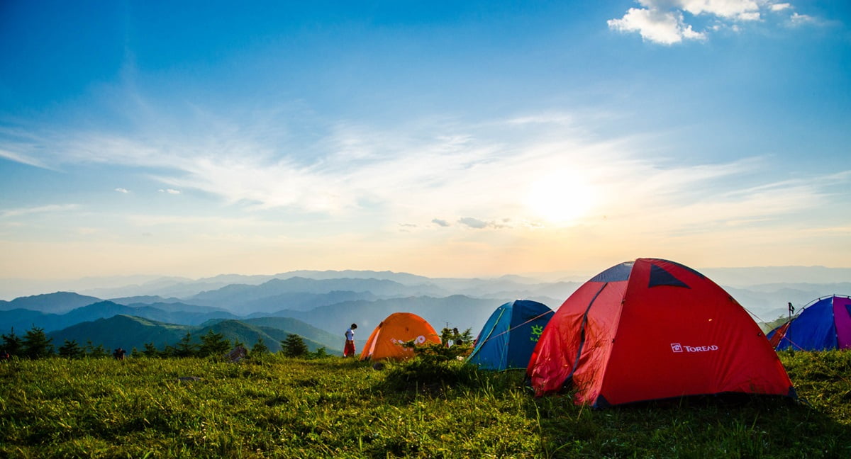 A dome tent is a popular and durable type of camping shelter characterized by its rounded, dome-like shapes.