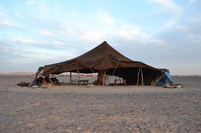 traditional canvas shelter