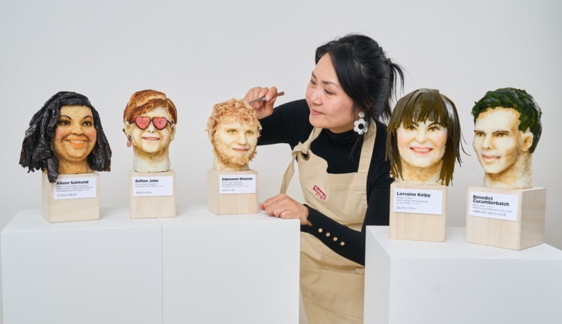 Michelle Wibowo working on her art