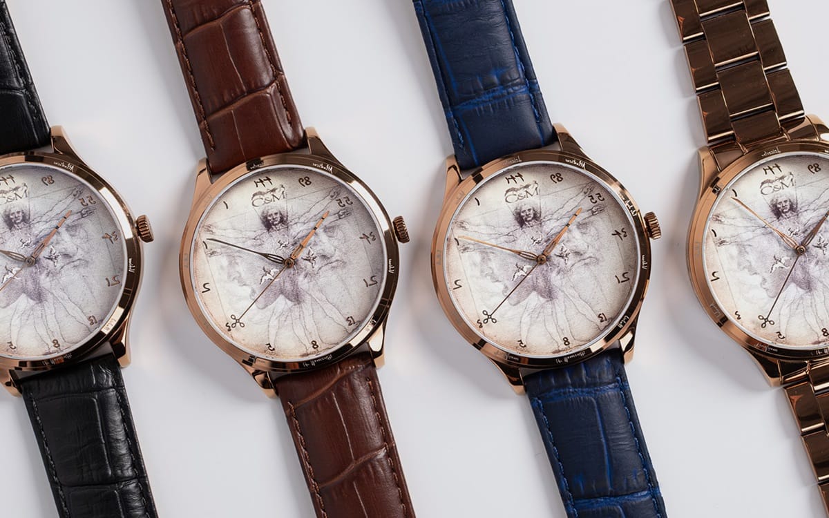 Leonardo 1519 Watch runs counterclockwise in a reverse motion that captivates senses and reflects da Vinci’s approach to time and innovation.