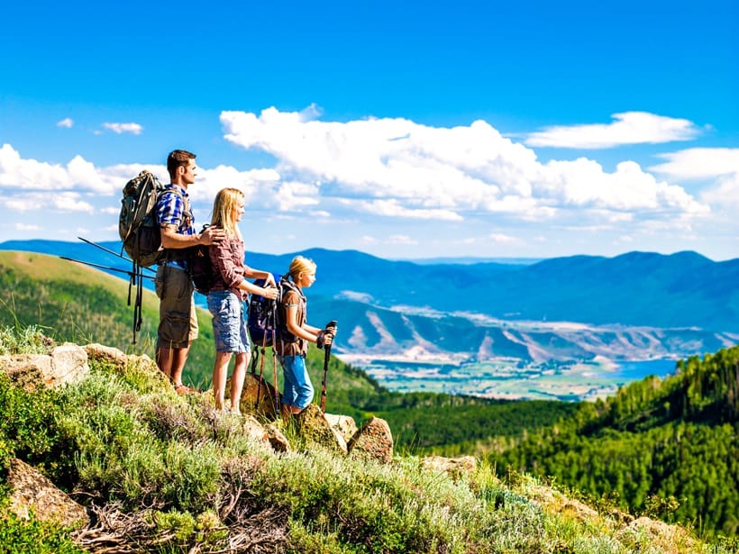 family hiking