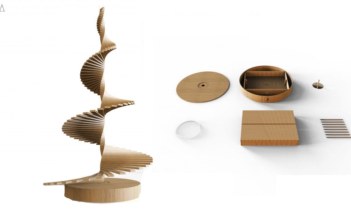 One such innovative creation is Francesca Taddei's ChristmaSpiral Christmas tree, an Iron Design Award winner in 2016-2017.