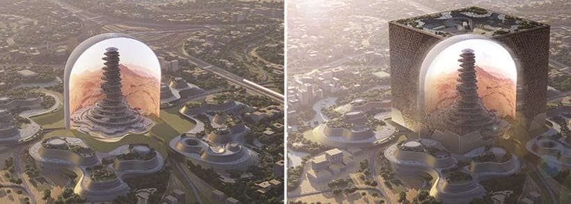 the above view of the Mukaab