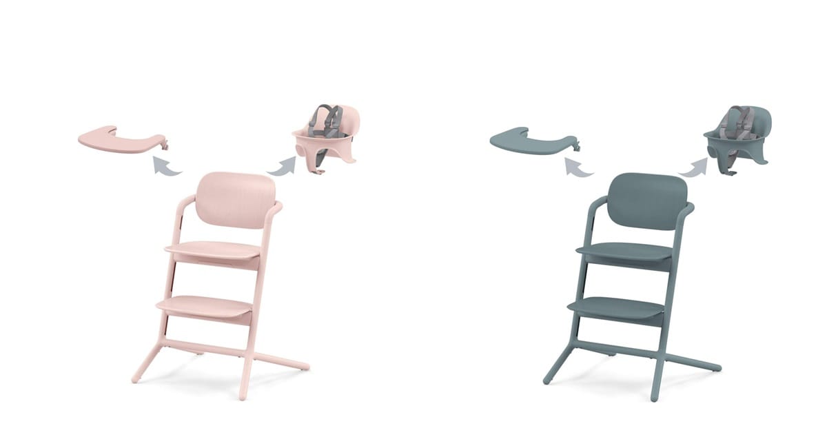 The Cybex high chair is designed to grow with your child, offering an adjustable seat and footrest for optimal comfort.