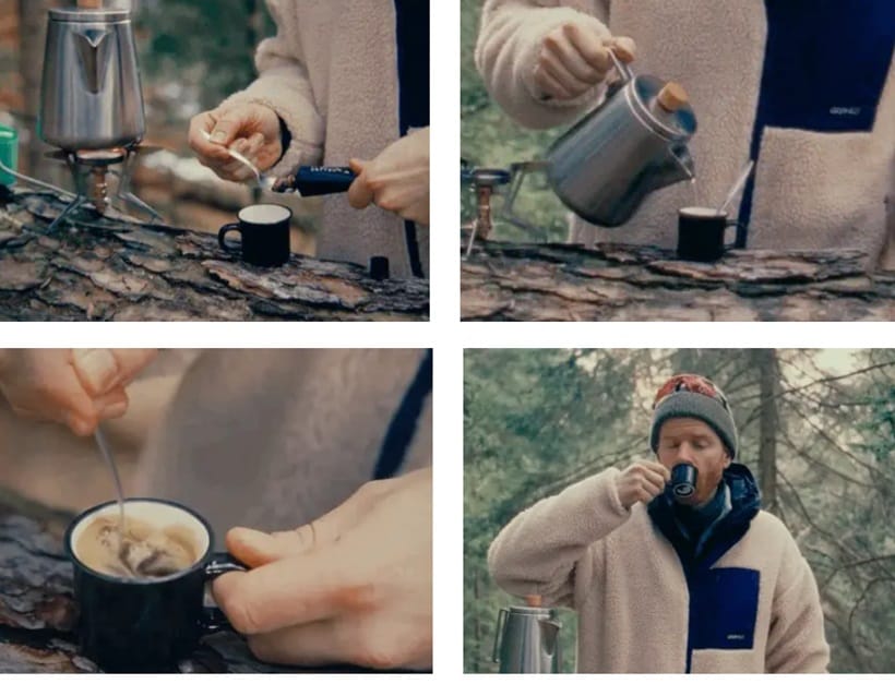 how to prepare hot drink during camping