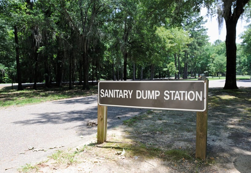 sanitary dump station sign