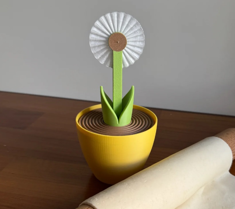 3D printed dandelion and vase