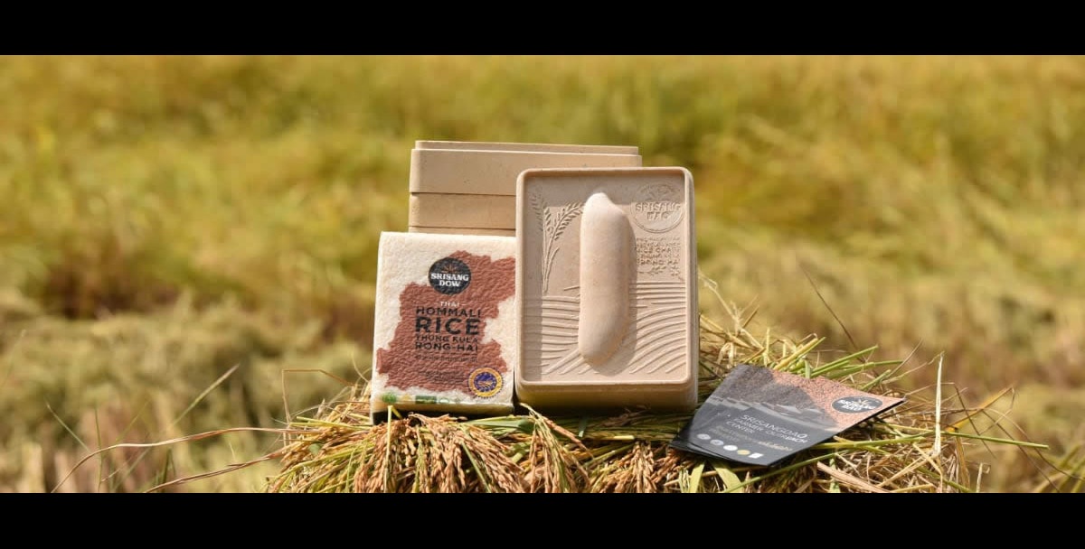 Srisangdao represents recycled food packaging made from rice husks. And this is a significant step forward in sustainable solutions.