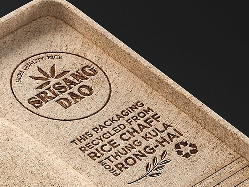 food packaging made from rice chaff