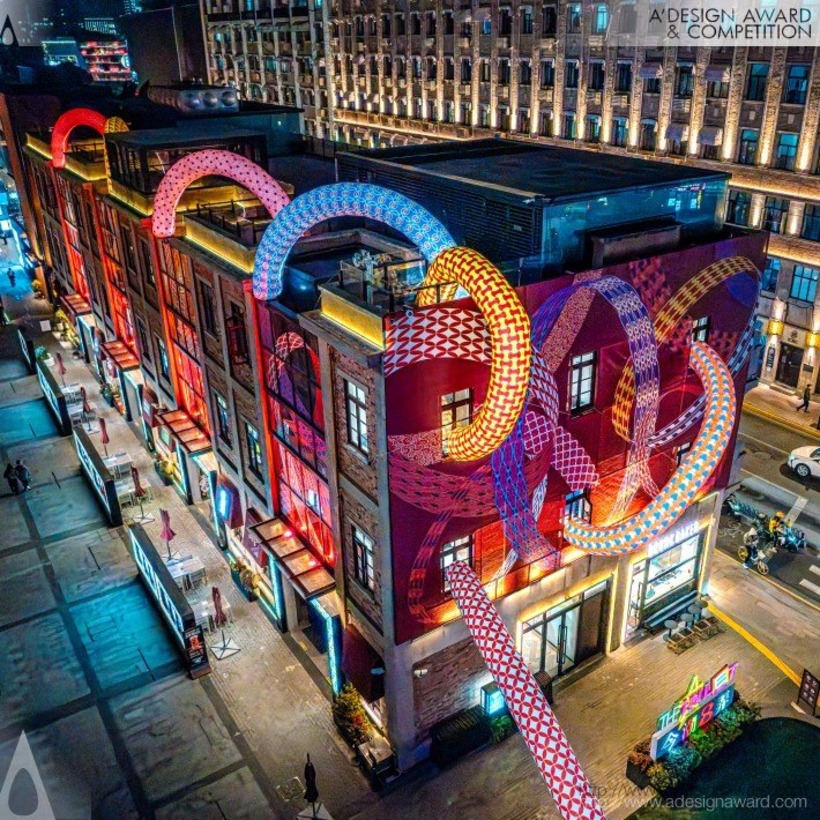 building with balloons